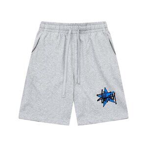 Stussy Star Shorts In Gray